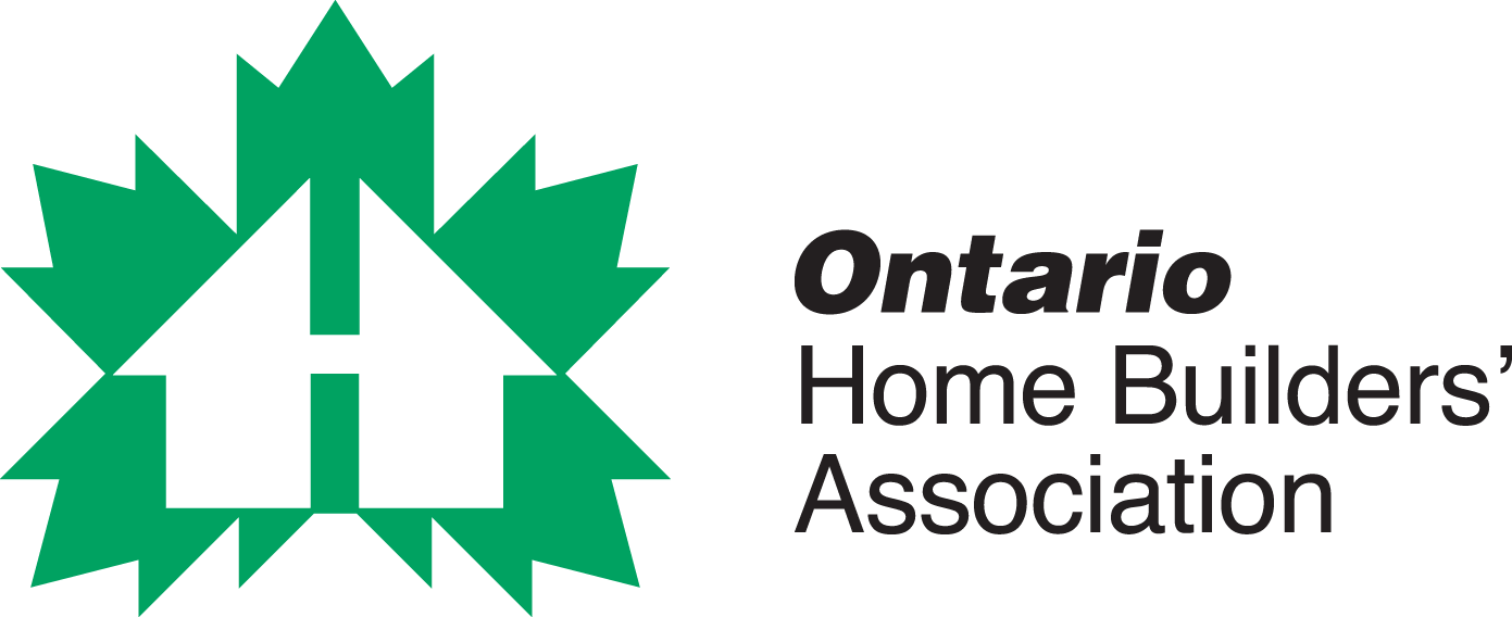 The logo for product 3ac156a9e34ad8b163a5e2f3cb9c0ab5 features a white house icon within a green maple leaf, accompanied by the text "Ontario Home Builders' Association.